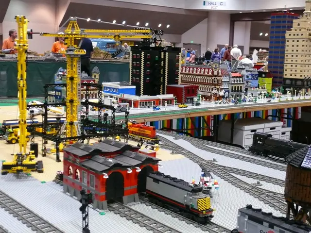 This image looks like a toy shop. There are so many persons standing in the middle.