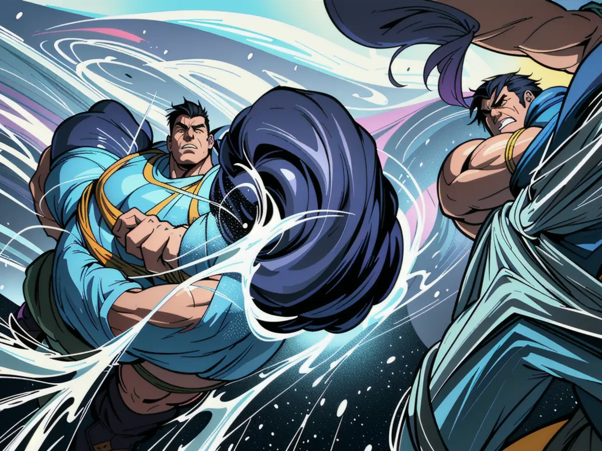 Vortexing hues and shapes in a non-representational manner.