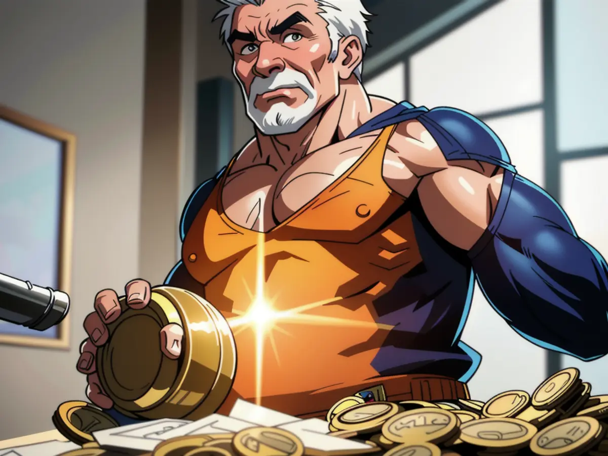 Elderly individual deposit funds, monetary contributions into a piggy bank. Retirement savings...