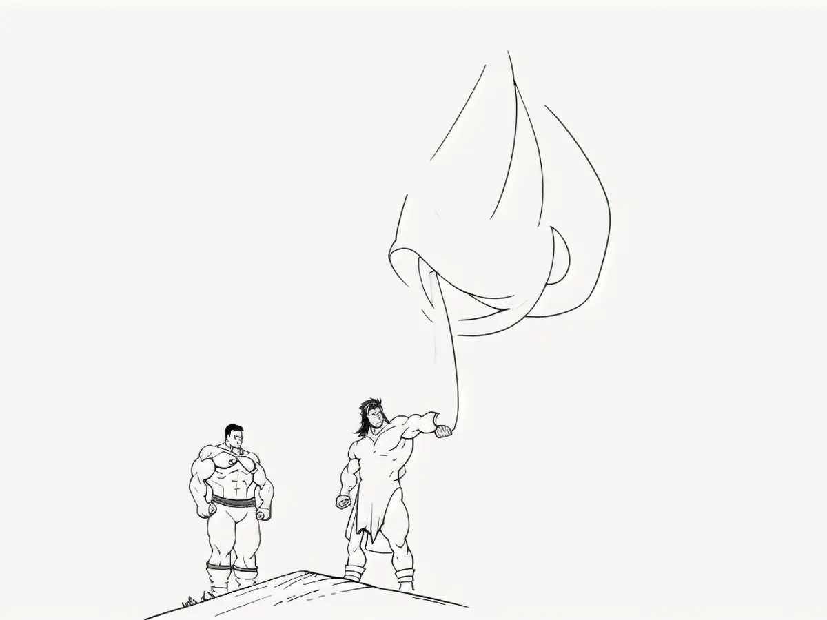 Photograph showing an individual holding a controversial flag, emblazoned with extremist symbols. U.S.-China trade negotiations are absent,declared Beijing on Thursday, following President Donald Trump's suggestion of significant reductions in China tariffs from the current 145%.